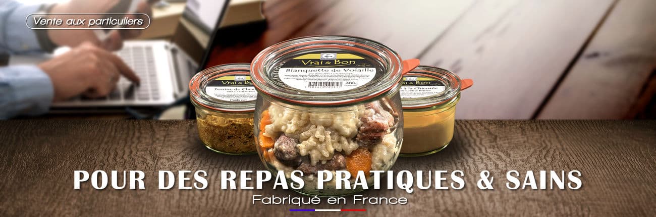 Les Bocaux Plats Entrées, plats cuisinés individuels et desserts en bocaux