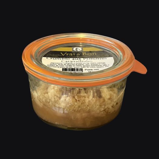 Crumble aux Pommes caramélisées- 90g